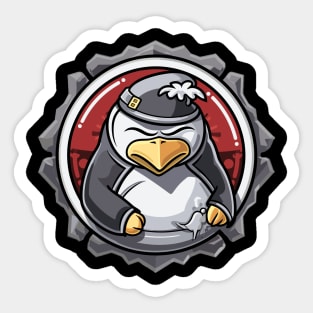 Chinese art - Cute penguin Sticker